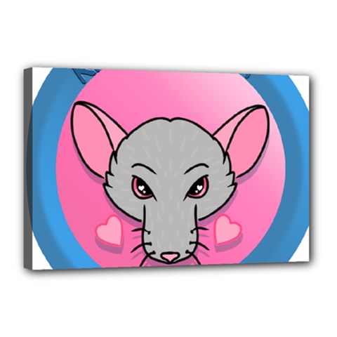 Rad Rat Studios Logo Canvas 18  X 12  (stretched) by radratstudios