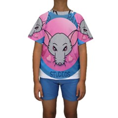 Rad Rat Studios Logo Kids  Short Sleeve Swimwear by radratstudios