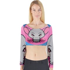 Rad Rat Studios Logo Long Sleeve Crop Top by radratstudios