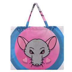 Rad Rat Studios Logo Zipper Large Tote Bag by radratstudios