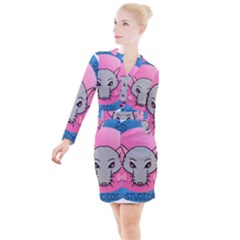 Rad Rat Studios Logo Button Long Sleeve Dress by radratstudios