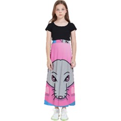 Rad Rat Studios Logo Kids  Flared Maxi Skirt by radratstudios