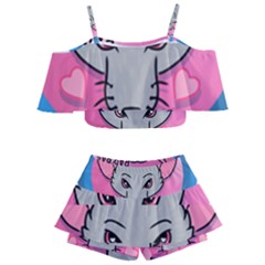 Rad Rat Studios Logo Kids  Off Shoulder Skirt Bikini by radratstudios