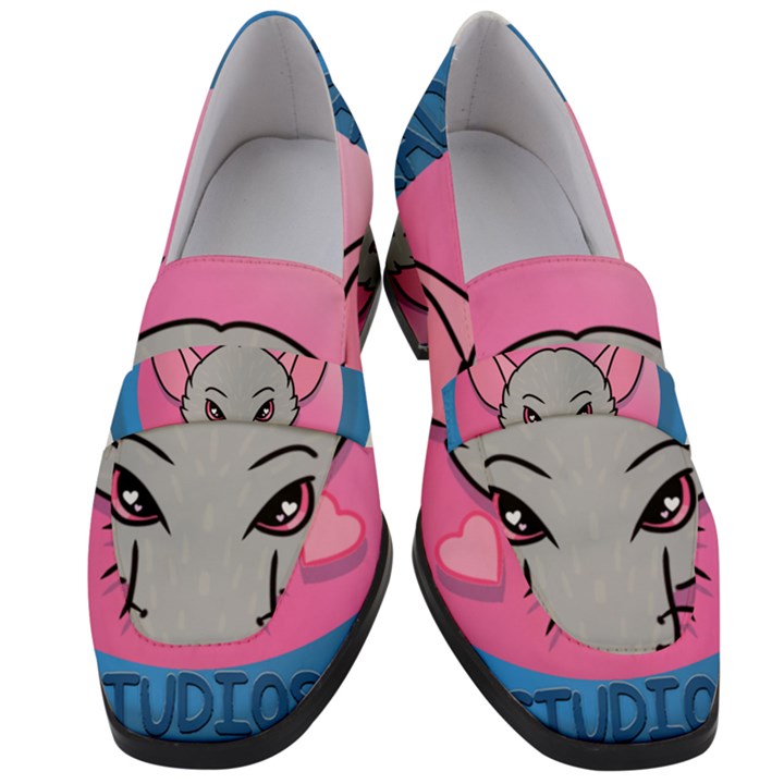 Rad Rat Studios Logo Women s Chunky Heel Loafers