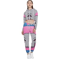 Rad Rat Studios Logo Cropped Zip Up Lounge Set by radratstudios