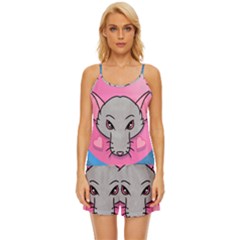 Rad Rat Studios Logo Satin Pajama Short Set by radratstudios