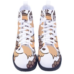 Gift For Her/him Women s High-top Canvas Sneakers by hizuto