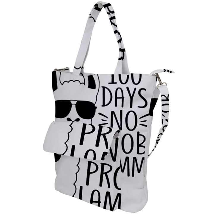 100 Days Of School T- Shirt100 Days No Prob Lamma T- Shirt Yoga Reflexion Pose T- Shirtyoga Reflexion Pose T- Shirt Shoulder Tote Bag