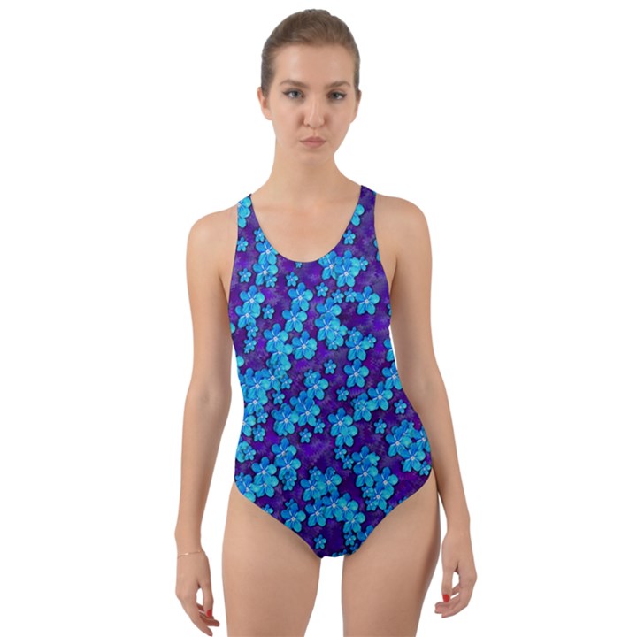 Flowers And Bloom In Perfect Lovely Harmony Cut-Out Back One Piece Swimsuit