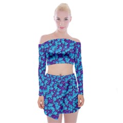 Flowers And Bloom In Perfect Lovely Harmony Off Shoulder Top With Mini Skirt Set by pepitasart