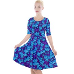 Flowers And Bloom In Perfect Lovely Harmony Quarter Sleeve A-line Dress by pepitasart