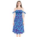 Flowers And Bloom In Perfect Lovely Harmony Shoulder Tie Bardot Midi Dress View1