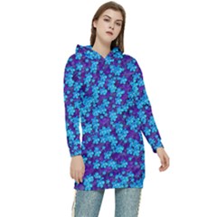 Flowers And Bloom In Perfect Lovely Harmony Women s Long Oversized Pullover Hoodie