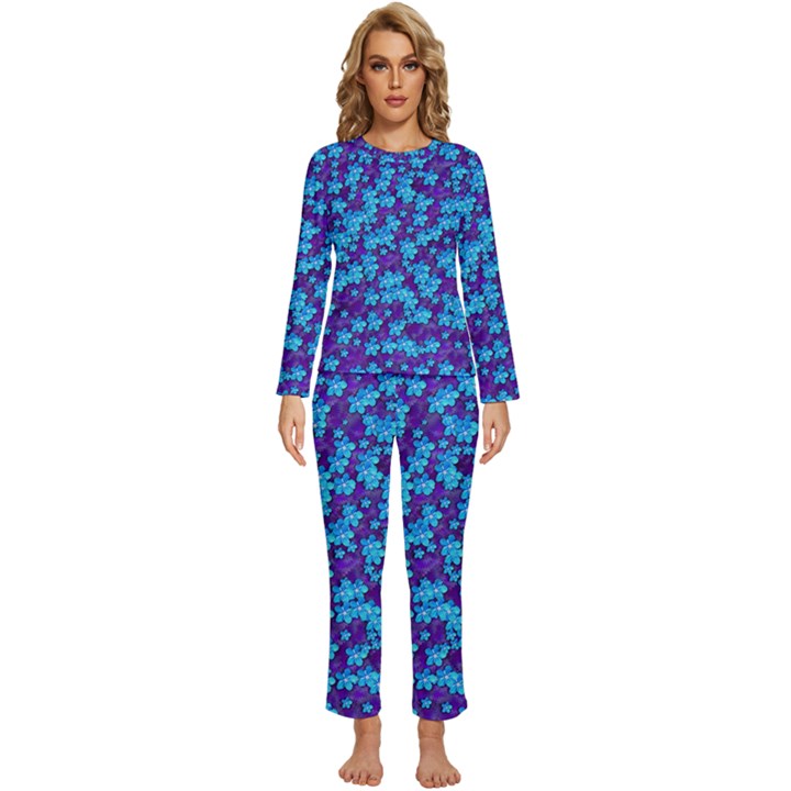 Flowers And Bloom In Perfect Lovely Harmony Womens  Long Sleeve Lightweight Pajamas Set