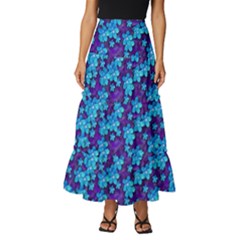 Flowers And Bloom In Perfect Lovely Harmony Tiered Ruffle Maxi Skirt by pepitasart