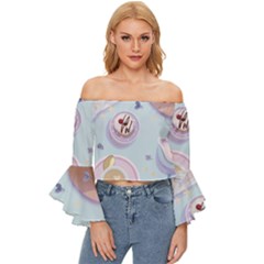 Img 5852 Off Shoulder Flutter Bell Sleeve Top