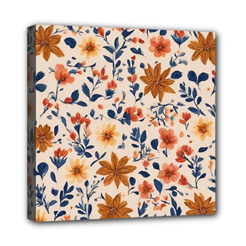 Boho Flowers Seamless Patternn Mini Canvas 8  X 8  (stretched) by Jack14