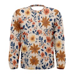 Boho Flowers Seamless Patternn Men s Long Sleeve T-shirt by Jack14