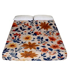 Boho Flowers Seamless Patternn Fitted Sheet (california King Size) by Jack14