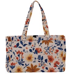 Boho Flowers Seamless Patternn Canvas Work Bag by Jack14