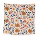 Boho Flowers Seamless Patternn Square Tapestry (Large) View1