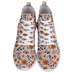 Boho Flowers Seamless Patternn Men s Lightweight High Top Sneakers