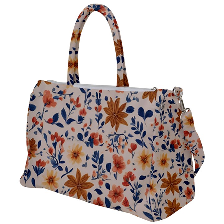 Boho Flowers Seamless Patternn Duffel Travel Bag