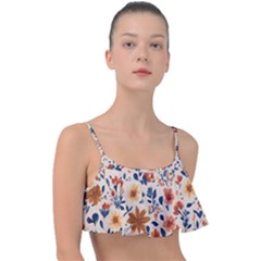 Boho Flowers Seamless Patternn Frill Bikini Top by Jack14