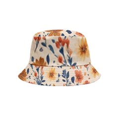 Boho Flowers Seamless Patternn Inside Out Bucket Hat (kids)