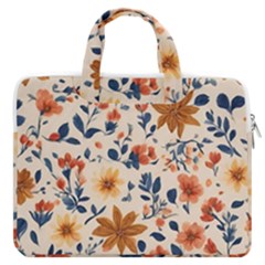 Boho Flowers Seamless Patternn Macbook Pro 13  Double Pocket Laptop Bag