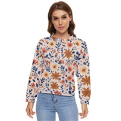 Boho Flowers Seamless Patternn Women s Long Sleeve Raglan T-shirt