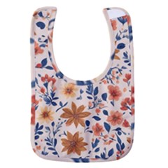 Boho Flowers Seamless Patternn Baby Bib