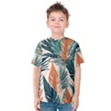 Colorful Tropical Leaf Kids  Cotton T-Shirt View1