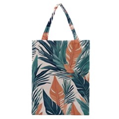 Colorful Tropical Leaf Classic Tote Bag by Jack14