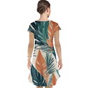 Colorful Tropical Leaf Cap Sleeve Nightdress View2