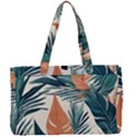 Colorful Tropical Leaf Canvas Work Bag View1