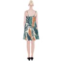 Colorful Tropical Leaf Spaghetti Strap Velvet Dress View2