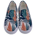 Colorful Tropical Leaf Kids  Canvas Slip Ons View1