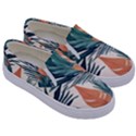 Colorful Tropical Leaf Kids  Canvas Slip Ons View3