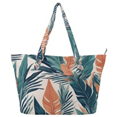 Colorful Tropical Leaf Full Print Shoulder Bag by Jack14