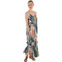 Colorful Tropical Leaf Cami Maxi Ruffle Chiffon Dress View1