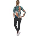 Colorful Tropical Leaf Women s Long Sleeve Raglan T-Shirt View2