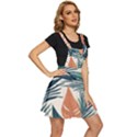 Colorful Tropical Leaf Apron Dress View3