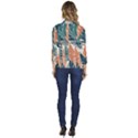 Colorful Tropical Leaf Women s One-Button 3/4 Sleeve Short Jacket View4