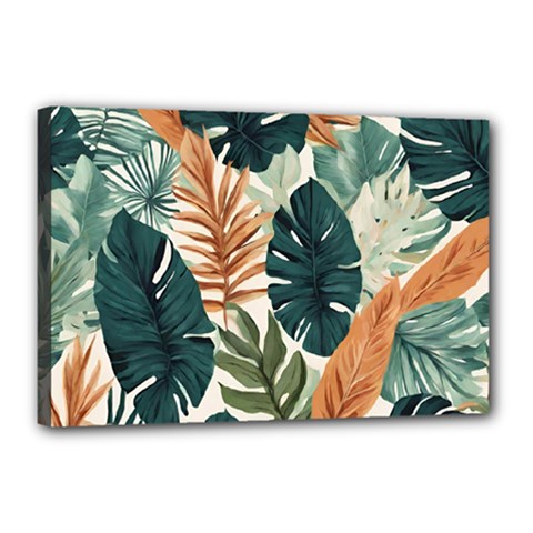 Tropical Leaf Canvas 18  X 12  (stretched) by Jack14