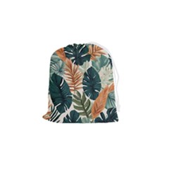 Tropical Leaf Drawstring Pouch (small) by Jack14