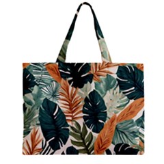 Tropical Leaf Zipper Mini Tote Bag by Jack14