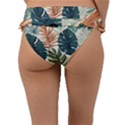 Tropical Leaf Frill Bikini Bottoms View2