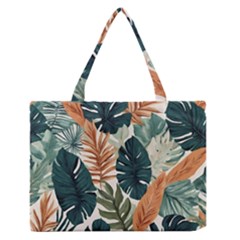 Tropical Leaf Zipper Medium Tote Bag by Jack14