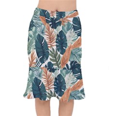 Tropical Leaf Short Mermaid Skirt by Jack14